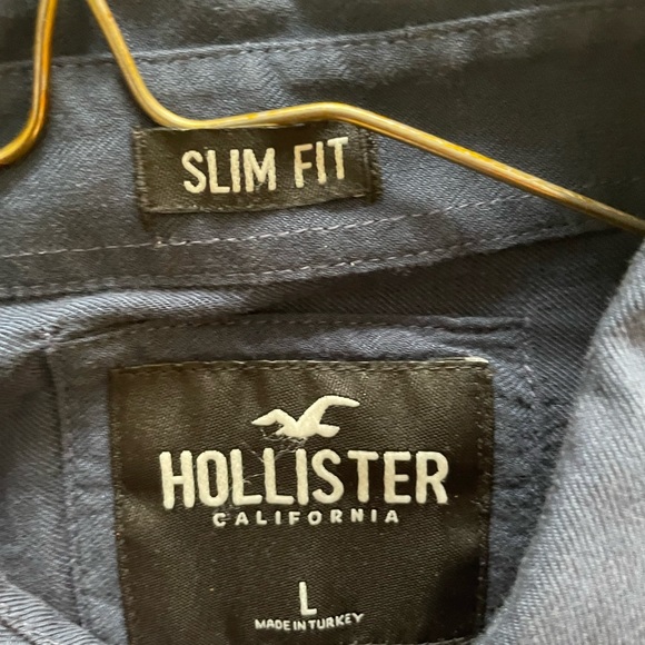 Blue slim fit Long Sleeve Button Down - Picture 3 of 3